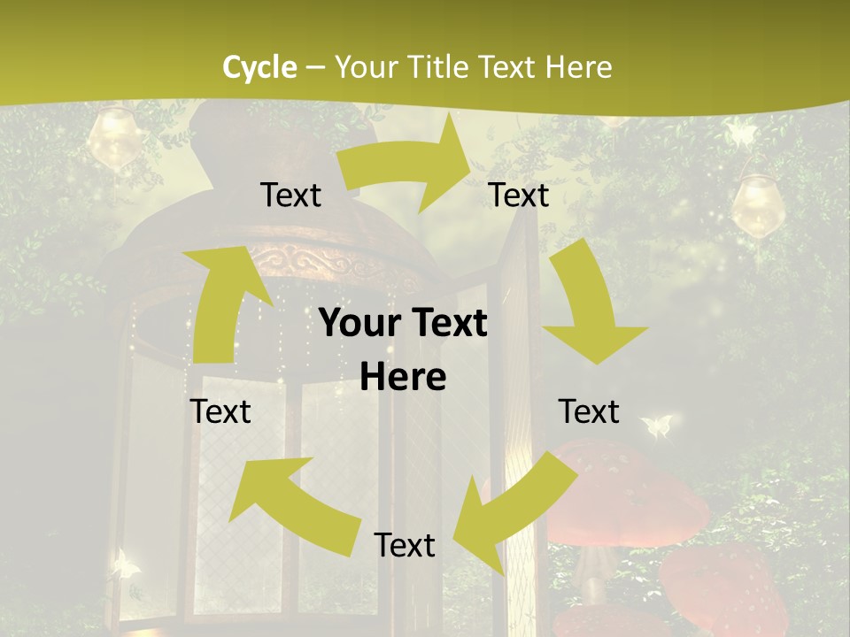 Motyl Lampion Ilustracja PowerPoint Template