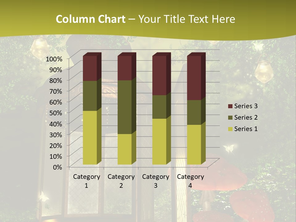 Motyl Lampion Ilustracja PowerPoint Template