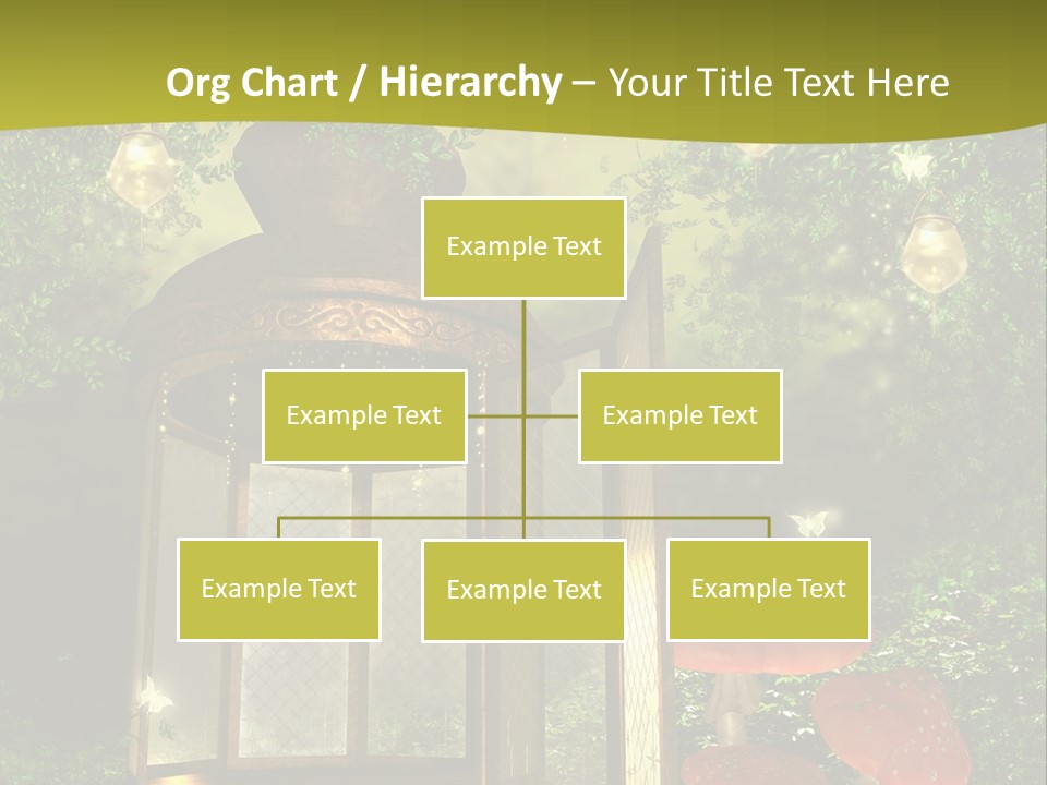 Motyl Lampion Ilustracja PowerPoint Template