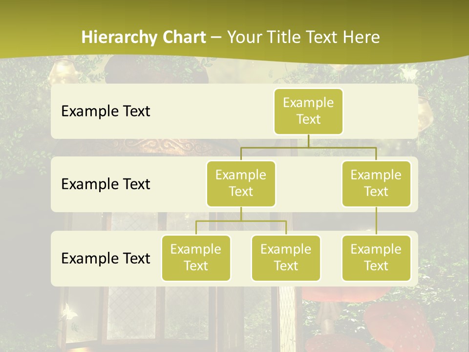 Motyl Lampion Ilustracja PowerPoint Template