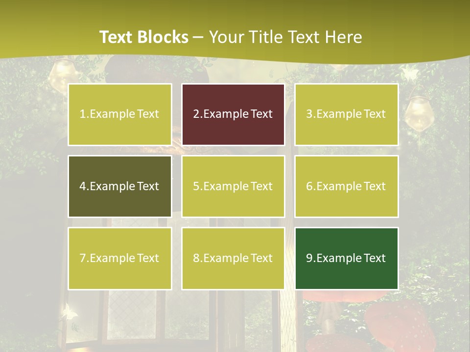 Motyl Lampion Ilustracja PowerPoint Template