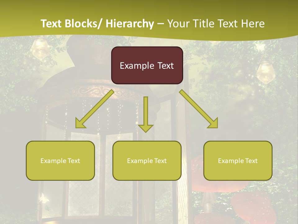 Motyl Lampion Ilustracja PowerPoint Template