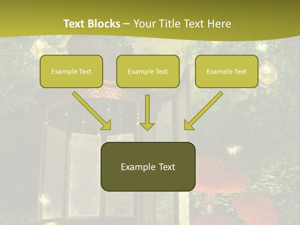 Motyl Lampion Ilustracja PowerPoint Template