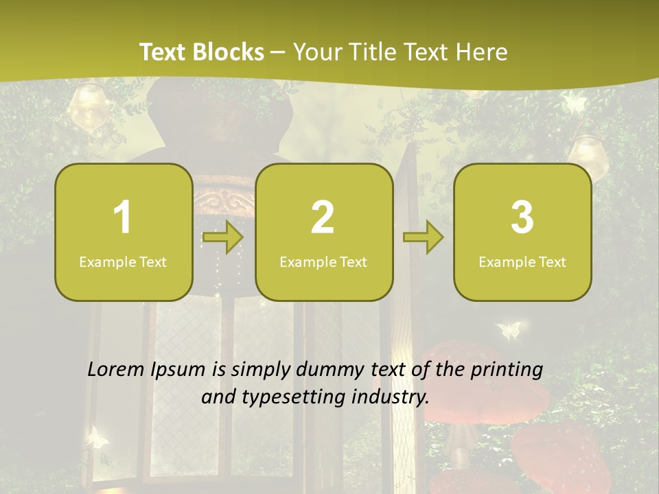 Motyl Lampion Ilustracja PowerPoint Template