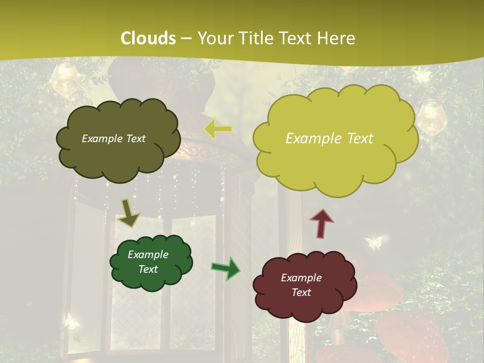 Motyl Lampion Ilustracja PowerPoint Template