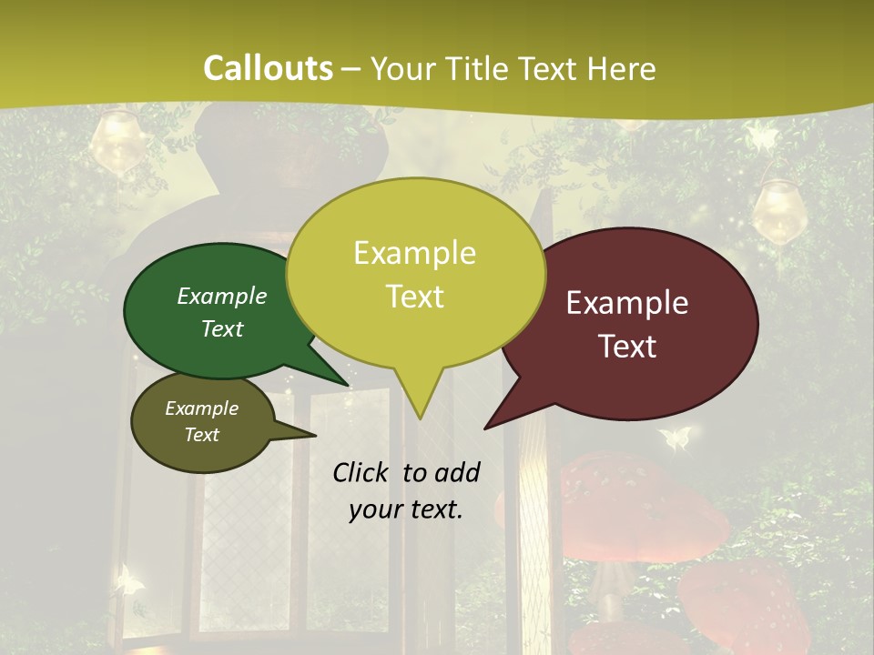 Motyl Lampion Ilustracja PowerPoint Template