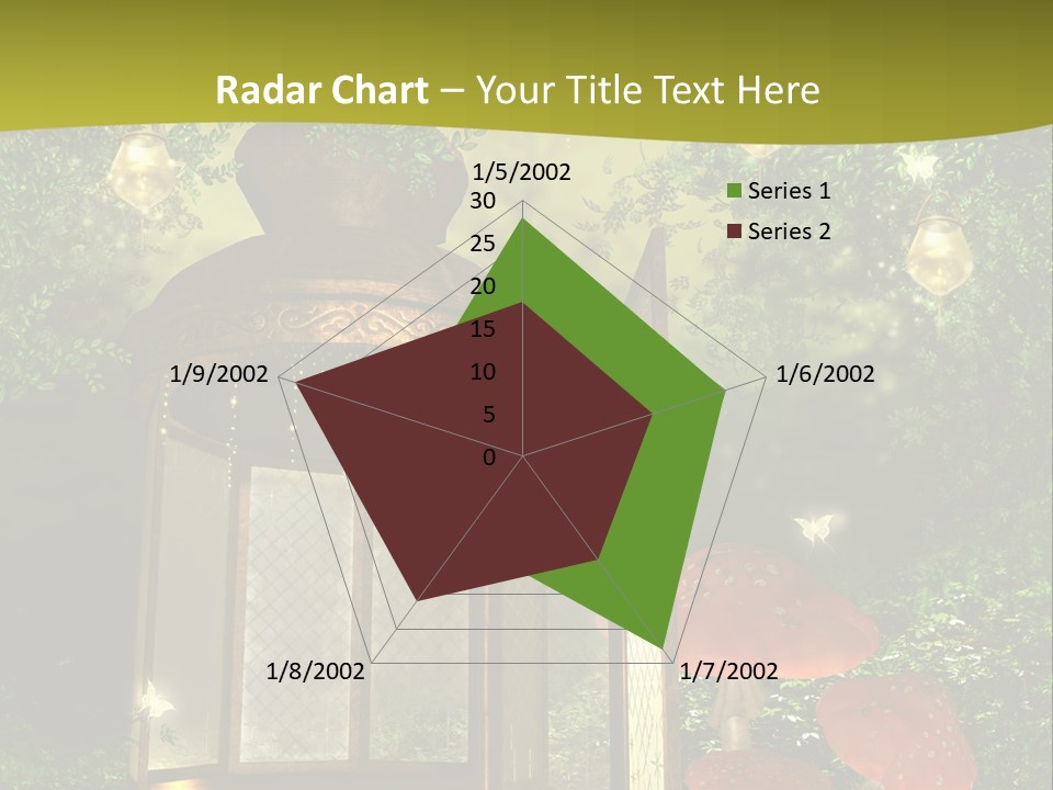 Motyl Lampion Ilustracja PowerPoint Template
