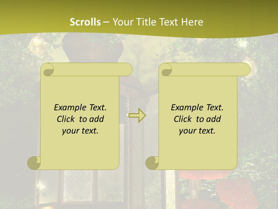 Motyl Lampion Ilustracja PowerPoint Template