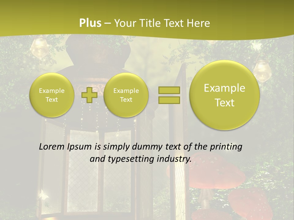 Motyl Lampion Ilustracja PowerPoint Template