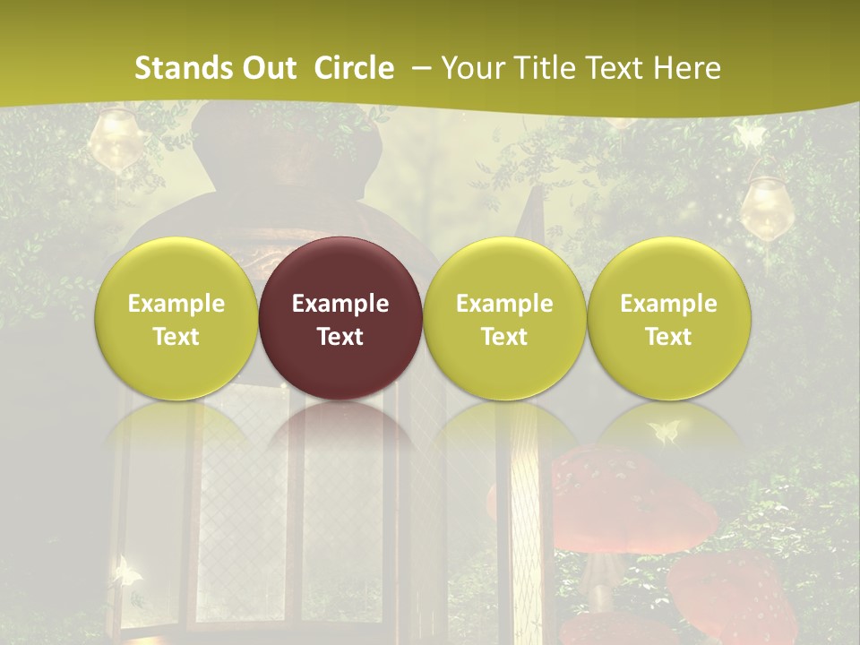 Motyl Lampion Ilustracja PowerPoint Template