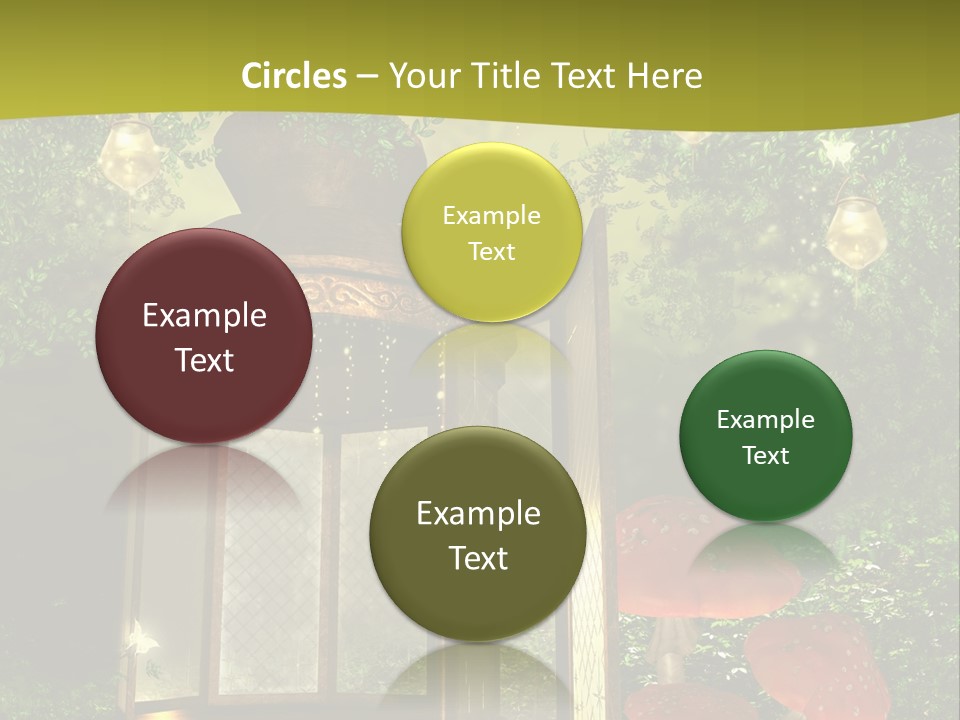 Motyl Lampion Ilustracja PowerPoint Template