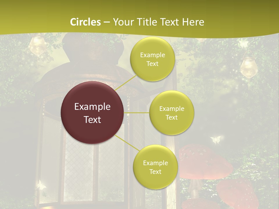 Motyl Lampion Ilustracja PowerPoint Template