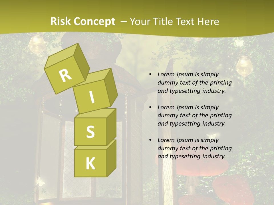 Motyl Lampion Ilustracja PowerPoint Template