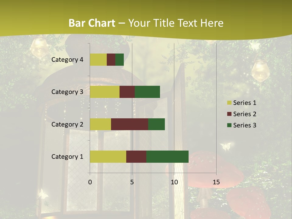 Motyl Lampion Ilustracja PowerPoint Template