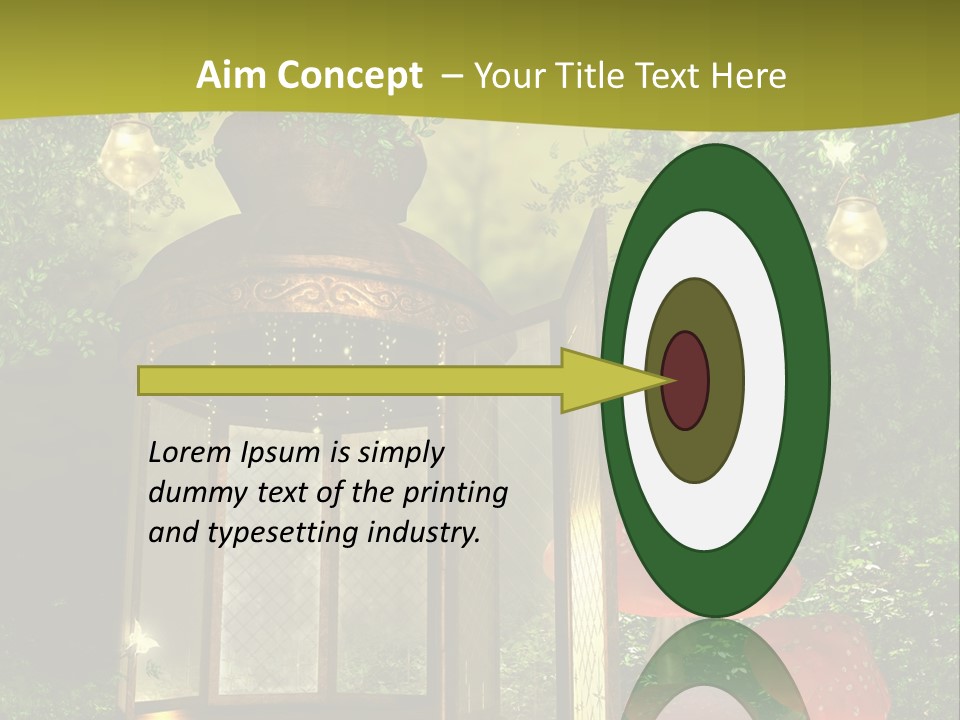 Motyl Lampion Ilustracja PowerPoint Template