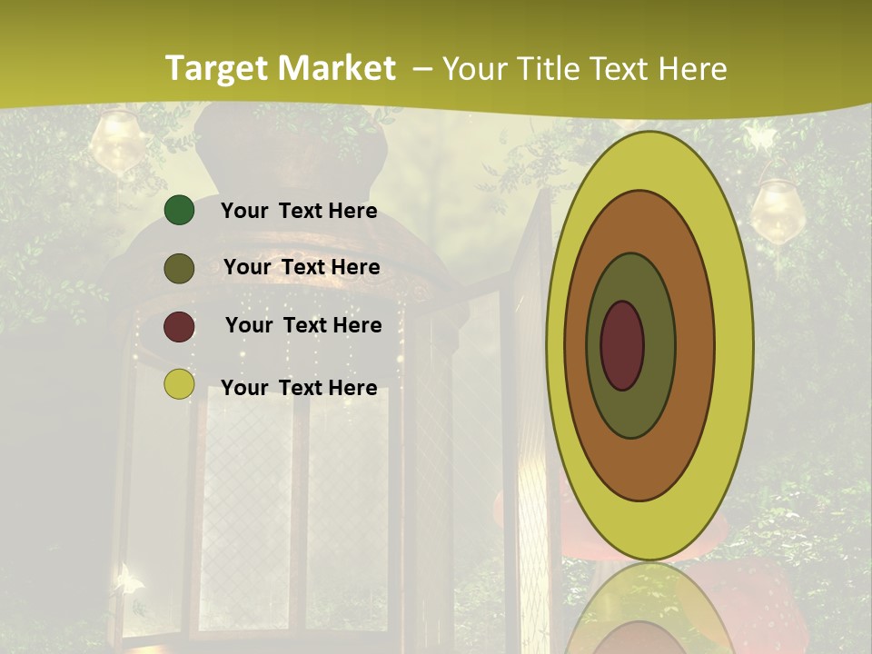 Motyl Lampion Ilustracja PowerPoint Template