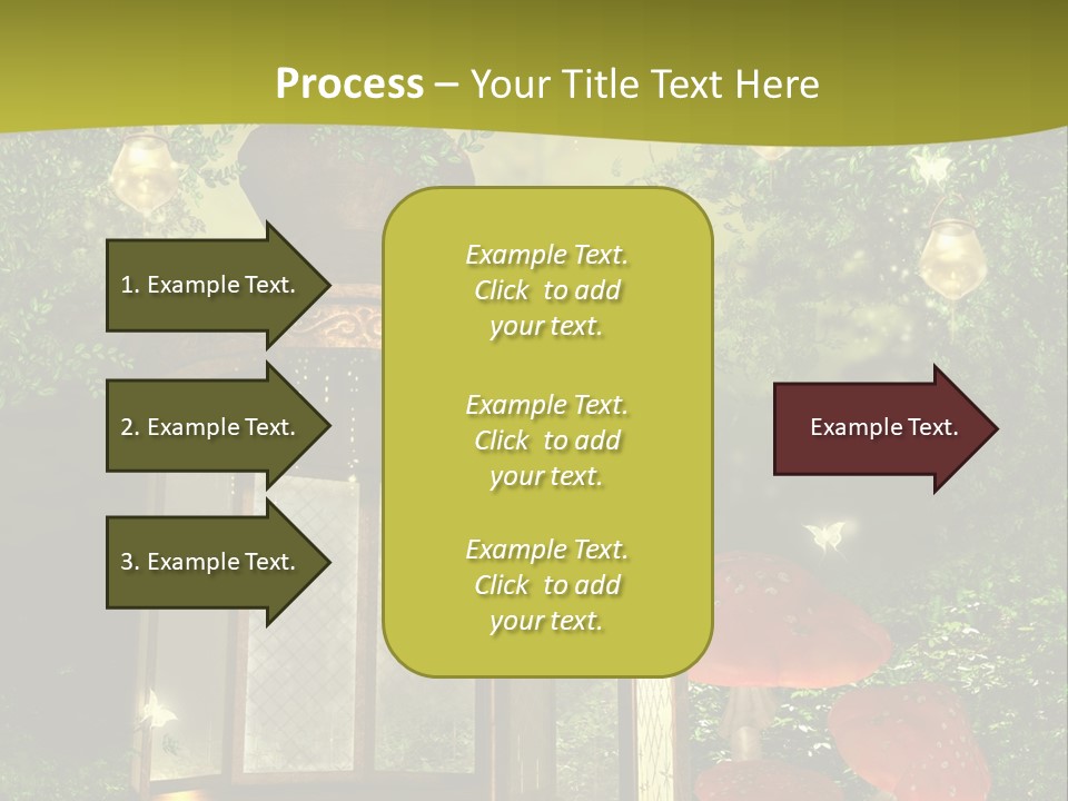 Motyl Lampion Ilustracja PowerPoint Template