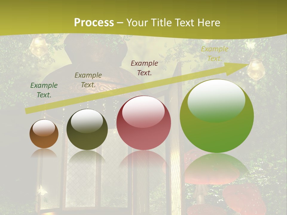 Motyl Lampion Ilustracja PowerPoint Template