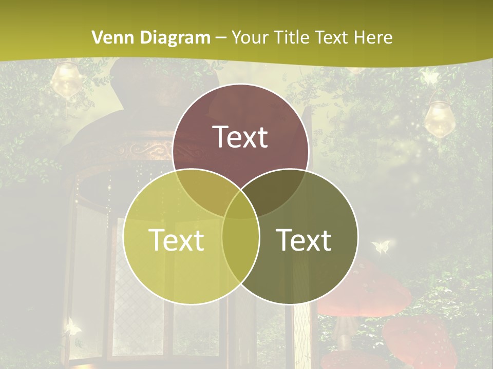 Motyl Lampion Ilustracja PowerPoint Template