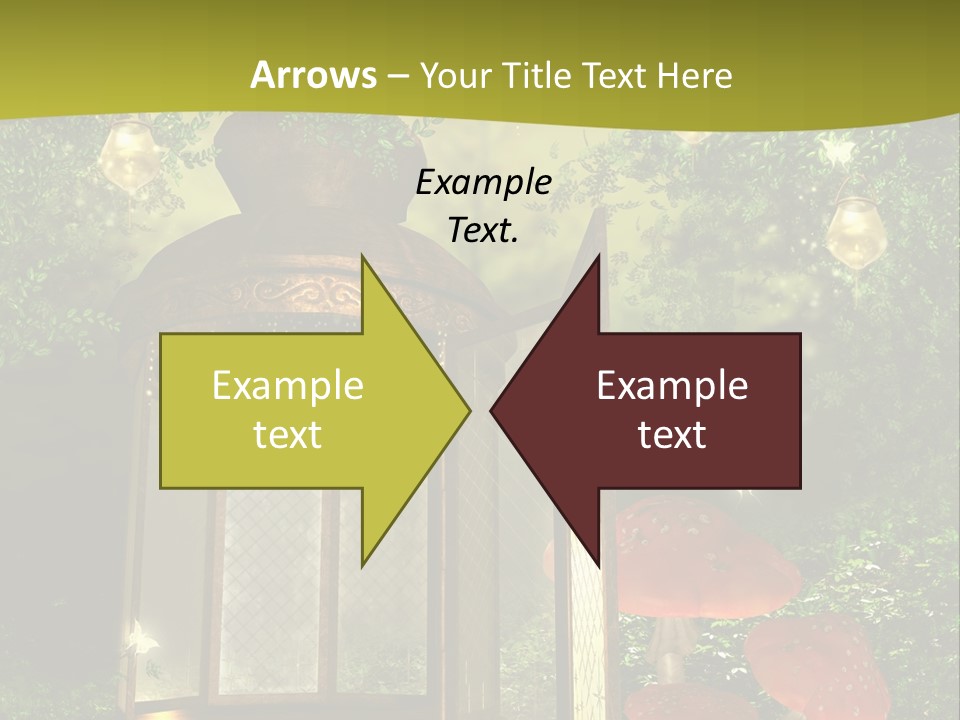 Motyl Lampion Ilustracja PowerPoint Template