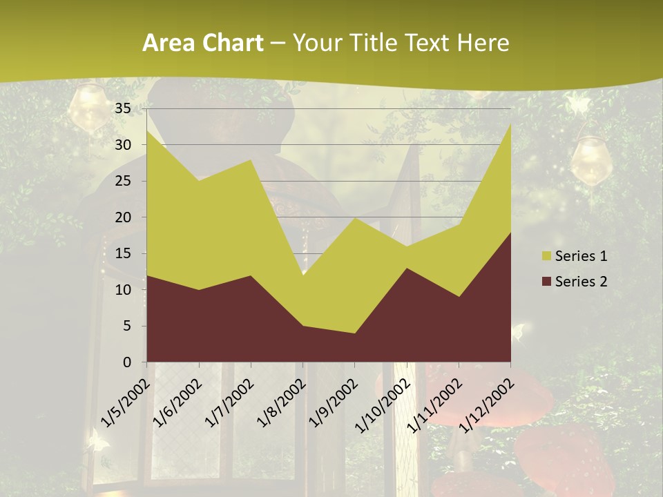 Motyl Lampion Ilustracja PowerPoint Template