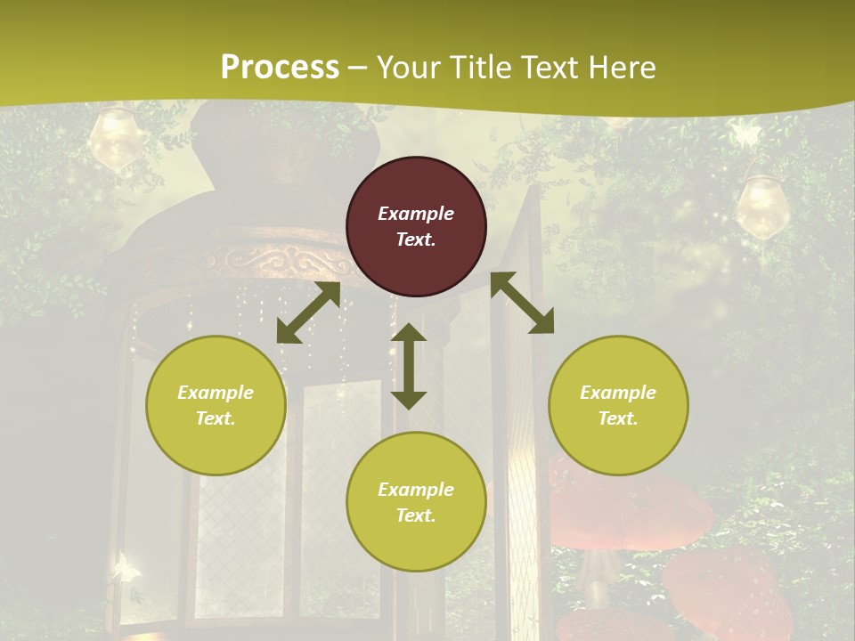 Motyl Lampion Ilustracja PowerPoint Template