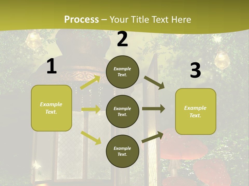 Motyl Lampion Ilustracja PowerPoint Template