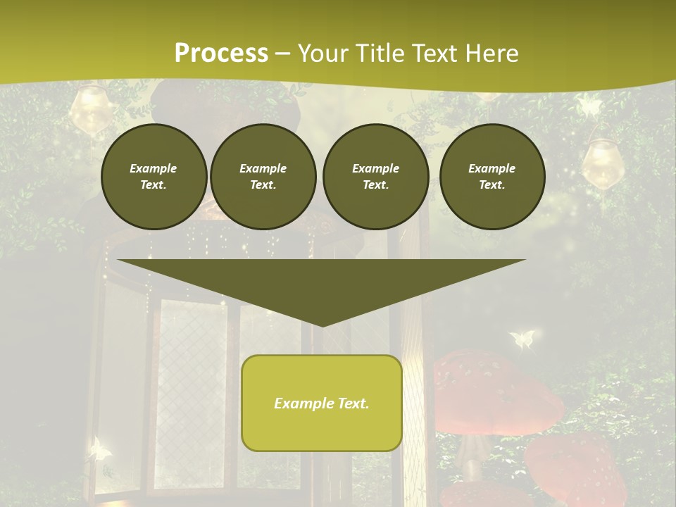 Motyl Lampion Ilustracja PowerPoint Template