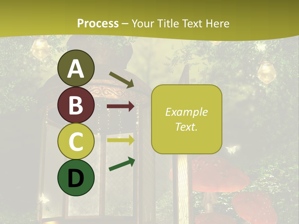 Motyl Lampion Ilustracja PowerPoint Template