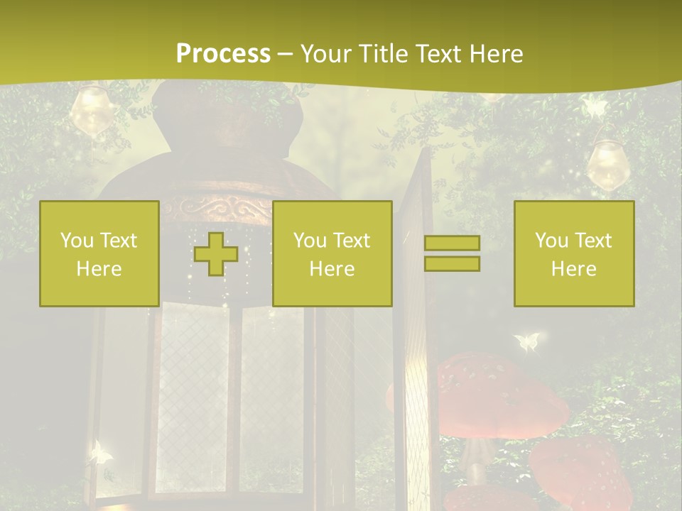 Motyl Lampion Ilustracja PowerPoint Template