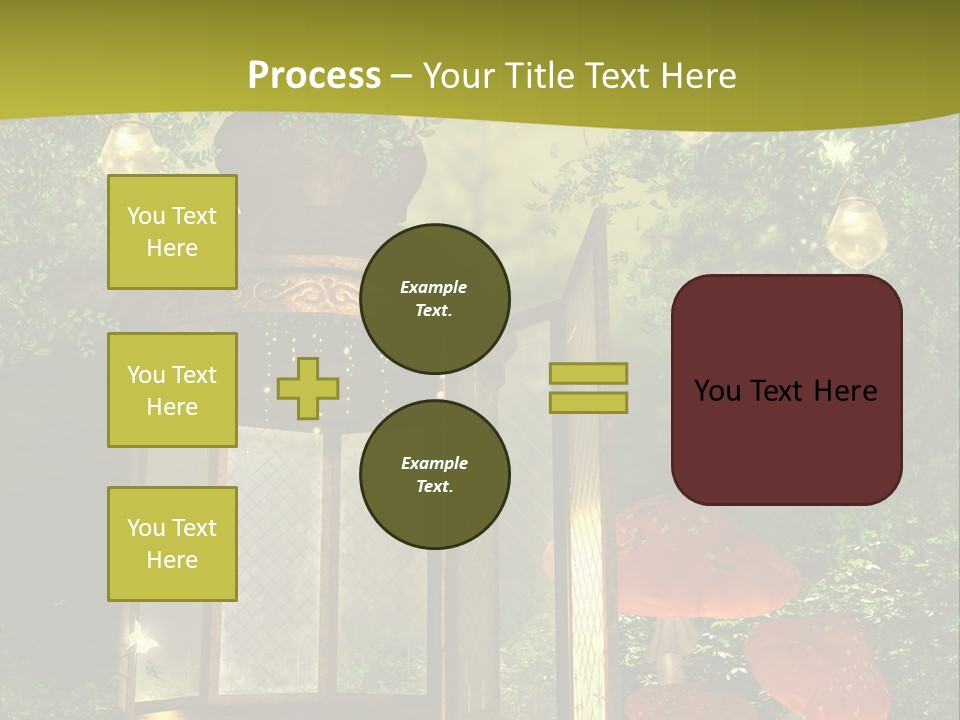 Motyl Lampion Ilustracja PowerPoint Template