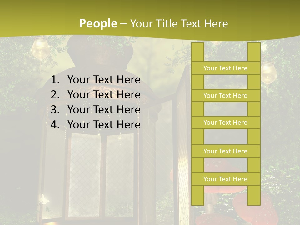 Motyl Lampion Ilustracja PowerPoint Template