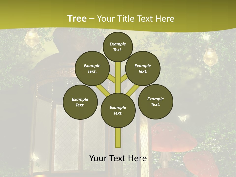 Motyl Lampion Ilustracja PowerPoint Template