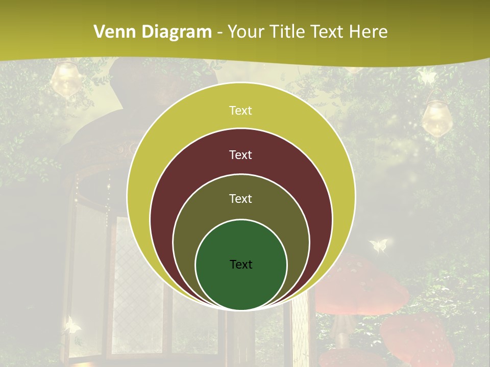 Motyl Lampion Ilustracja PowerPoint Template