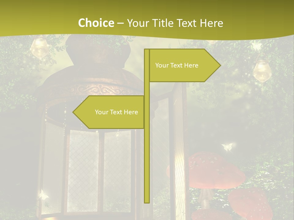 Motyl Lampion Ilustracja PowerPoint Template