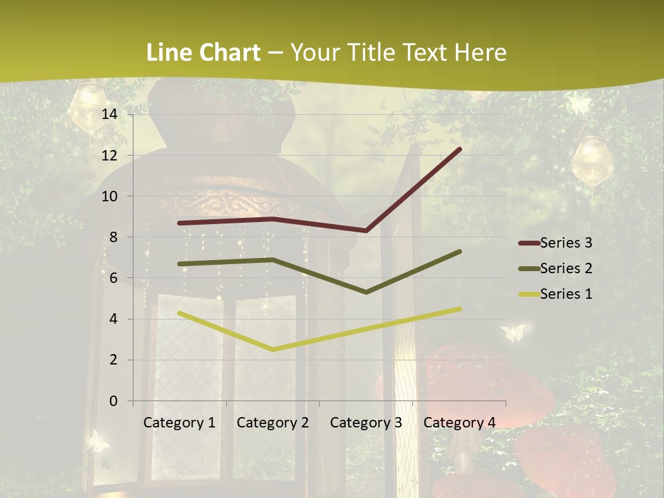 Motyl Lampion Ilustracja PowerPoint Template