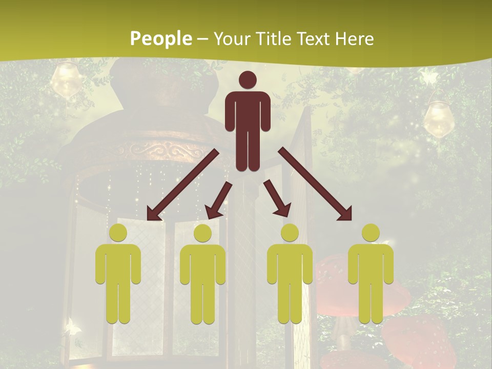 Motyl Lampion Ilustracja PowerPoint Template