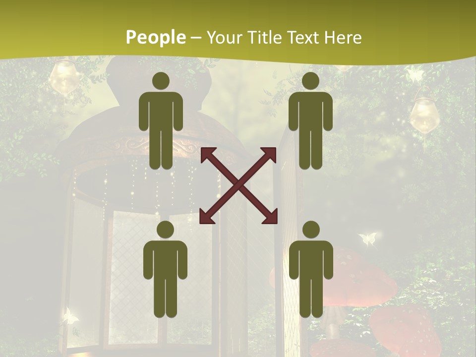 Motyl Lampion Ilustracja PowerPoint Template