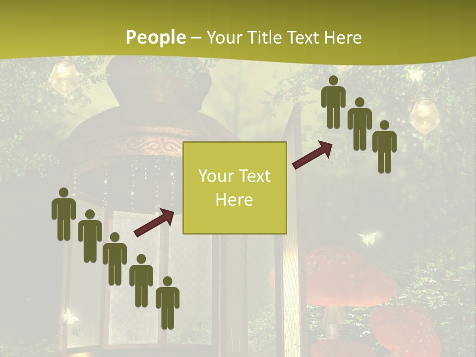 Motyl Lampion Ilustracja PowerPoint Template