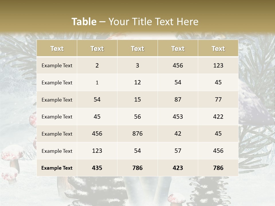 Muchomor Zima Niebieski PowerPoint Template