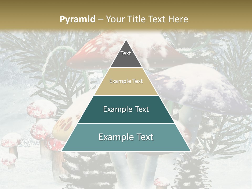 Muchomor Zima Niebieski PowerPoint Template