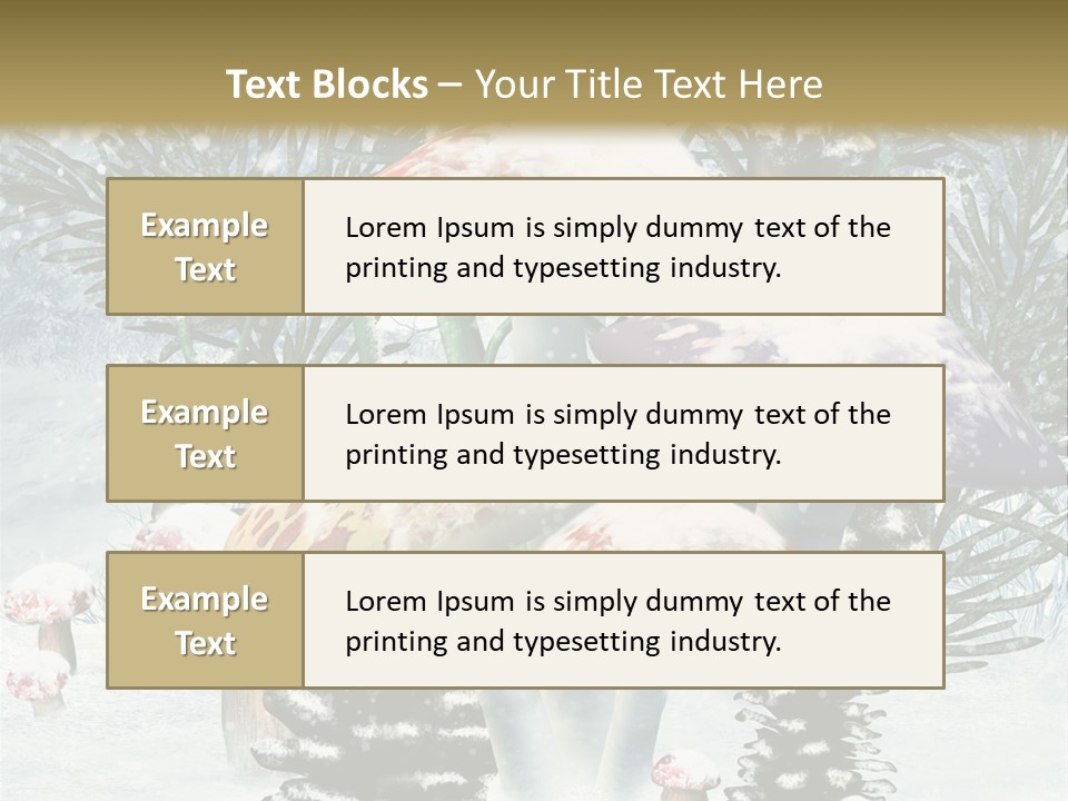 Muchomor Zima Niebieski PowerPoint Template