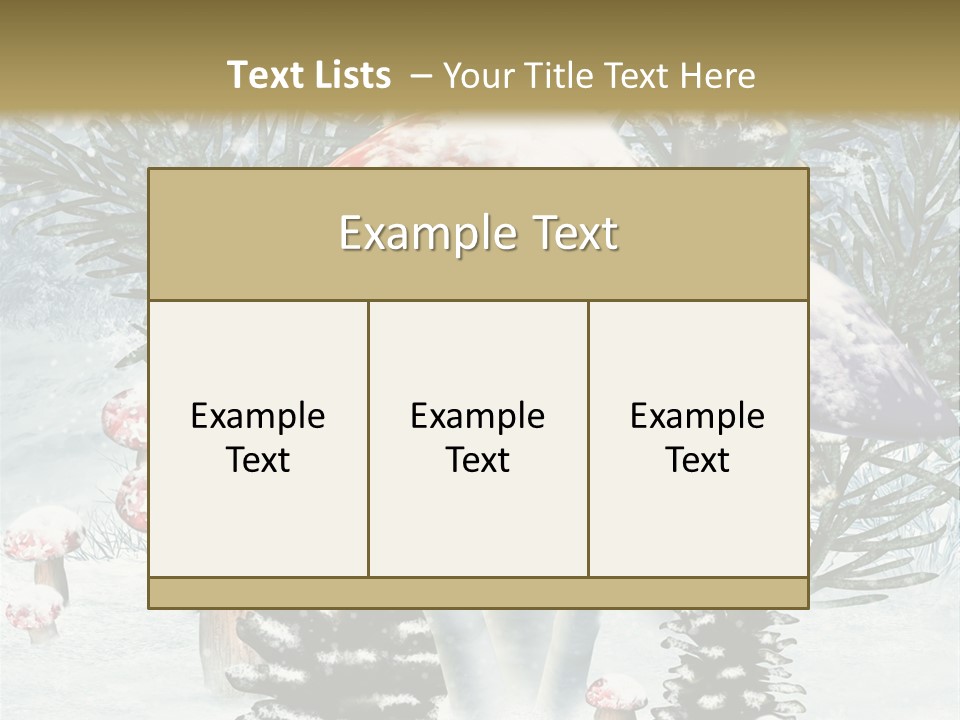 Muchomor Zima Niebieski PowerPoint Template