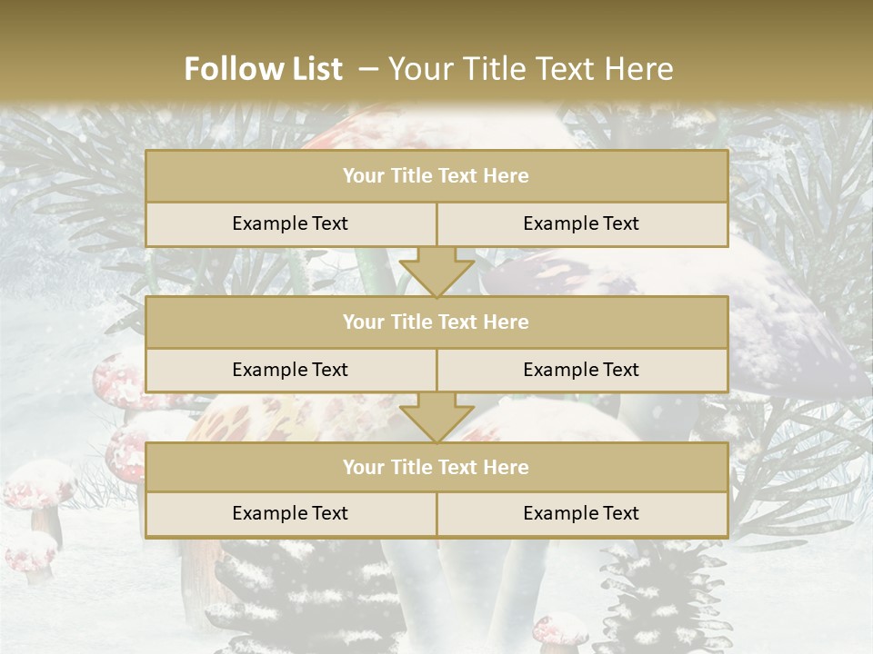 Muchomor Zima Niebieski PowerPoint Template