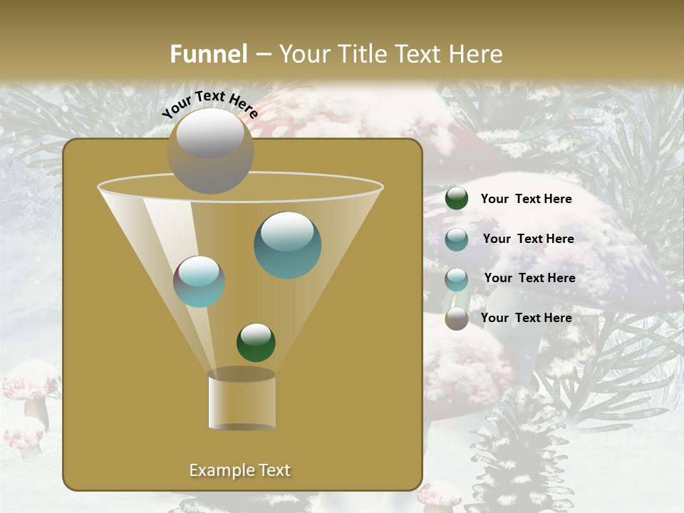 Muchomor Zima Niebieski PowerPoint Template