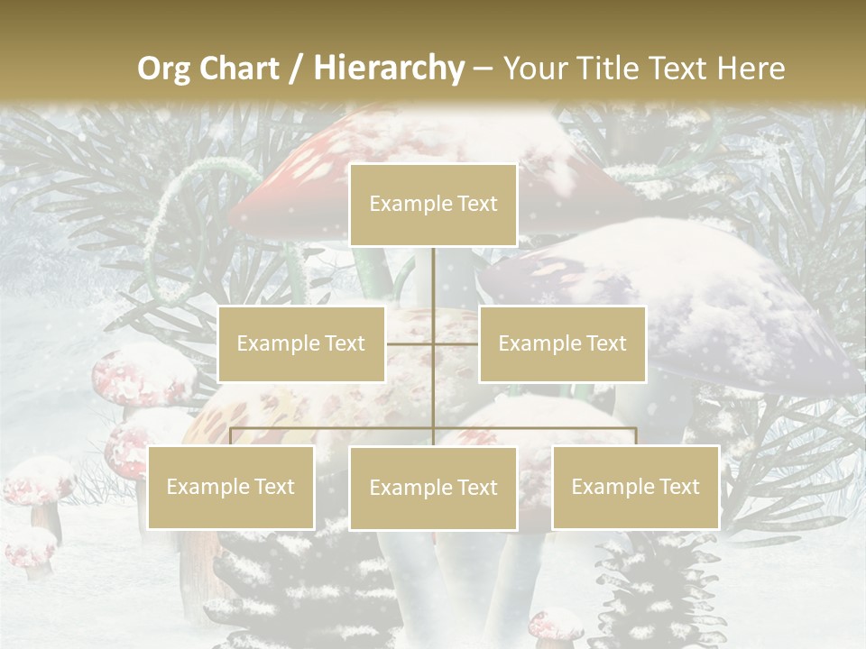 Muchomor Zima Niebieski PowerPoint Template