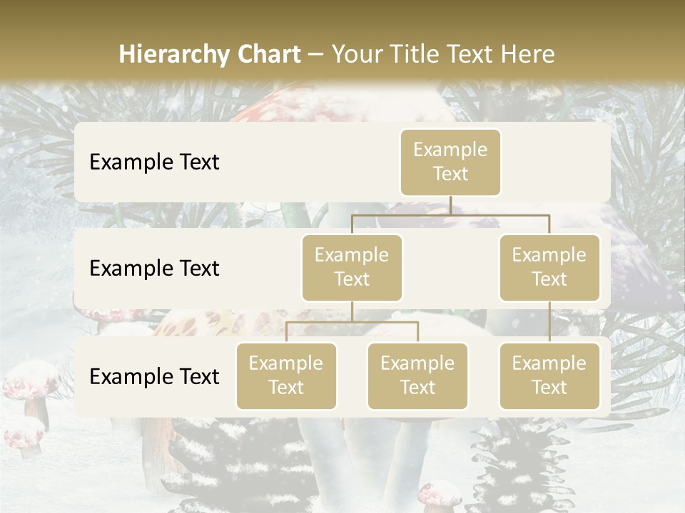 Muchomor Zima Niebieski PowerPoint Template