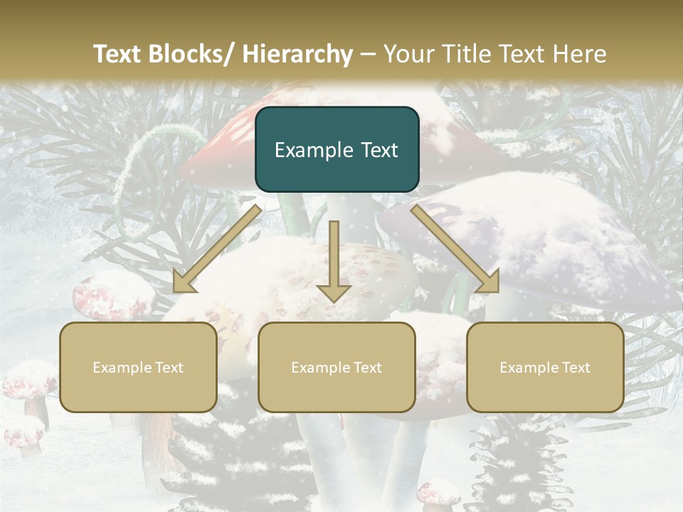 Muchomor Zima Niebieski PowerPoint Template