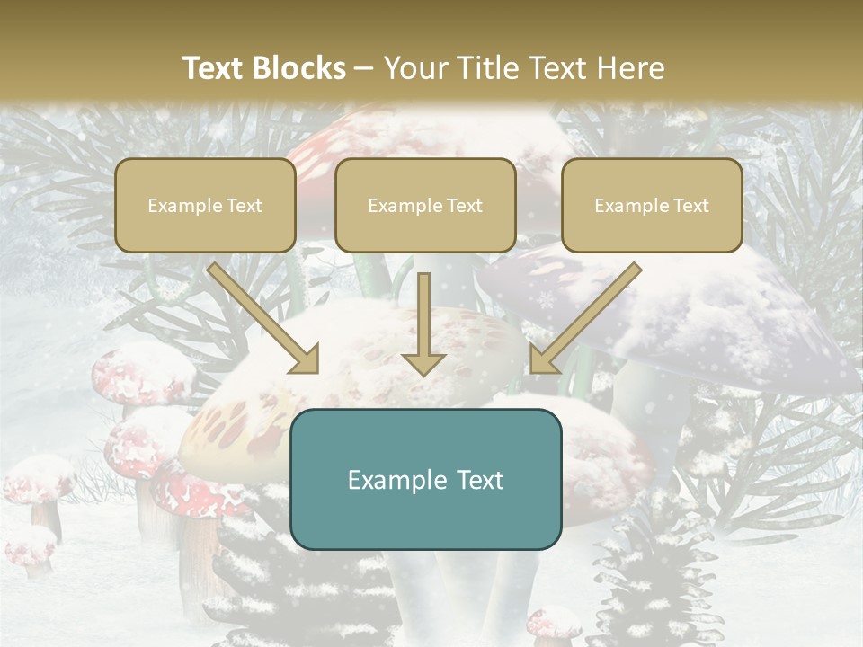 Muchomor Zima Niebieski PowerPoint Template