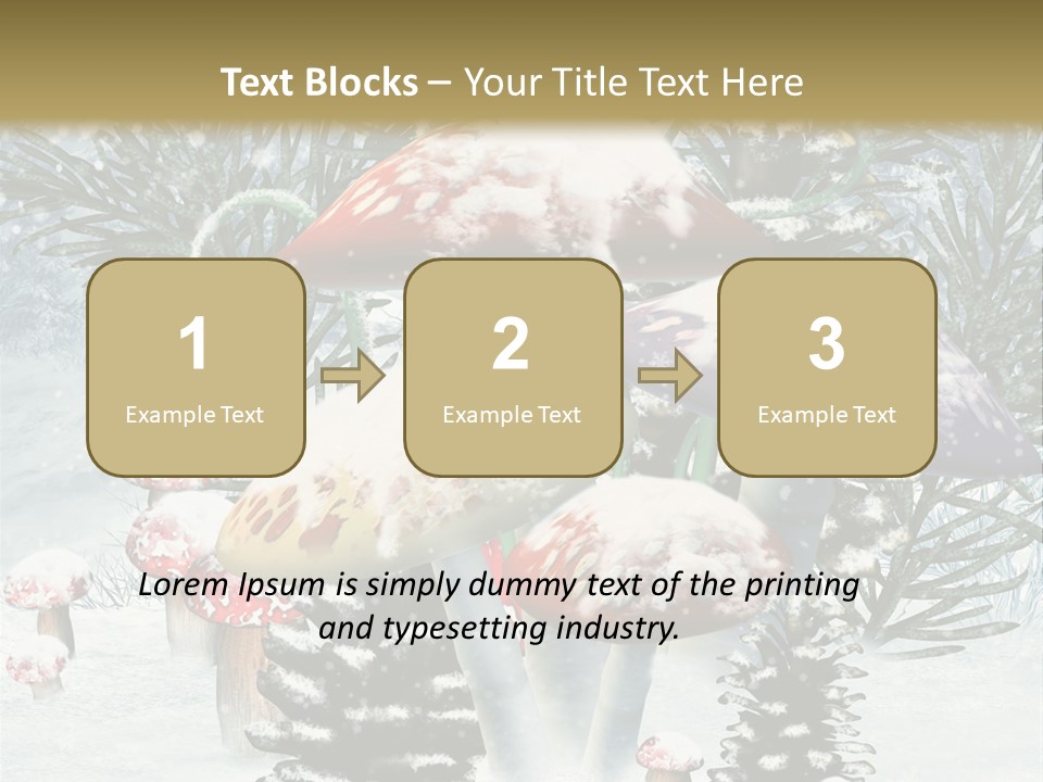Muchomor Zima Niebieski PowerPoint Template